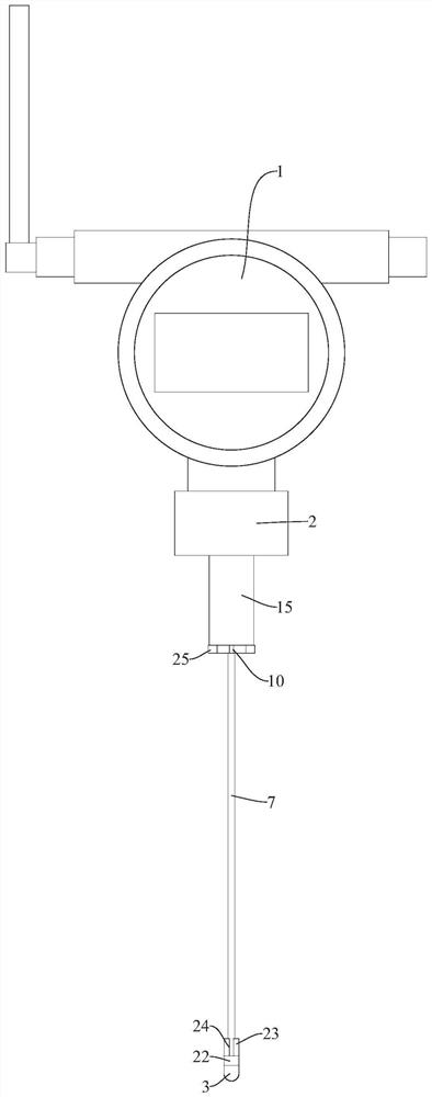 Wireless temperature transmitter with pull-out detection mechanism