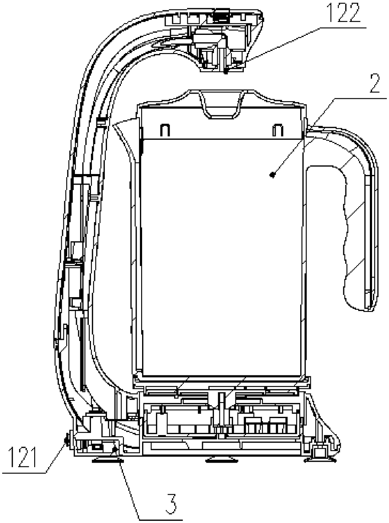 Gravity sensing determination-based water intaking method and machine