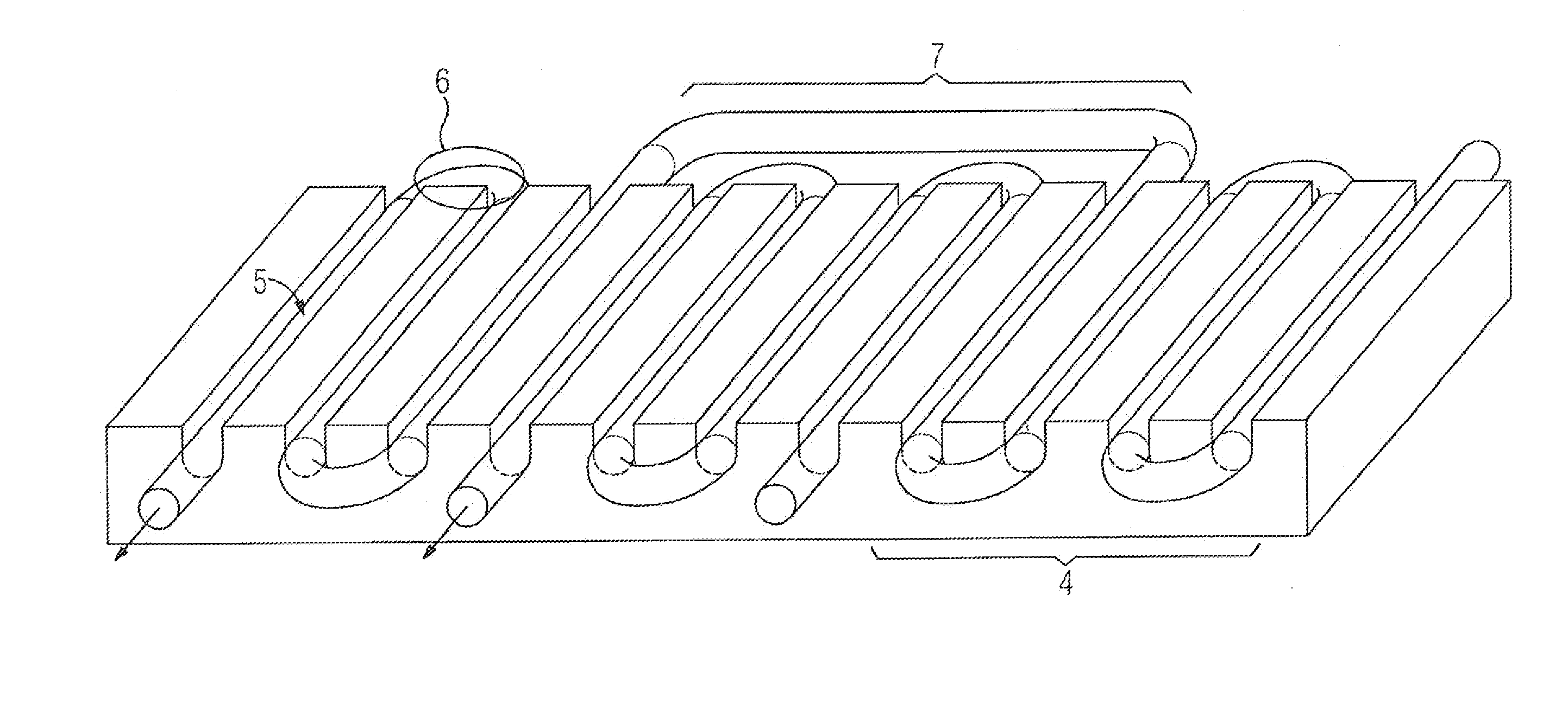 Device for cooling a component of an electrical machine using cooling coils