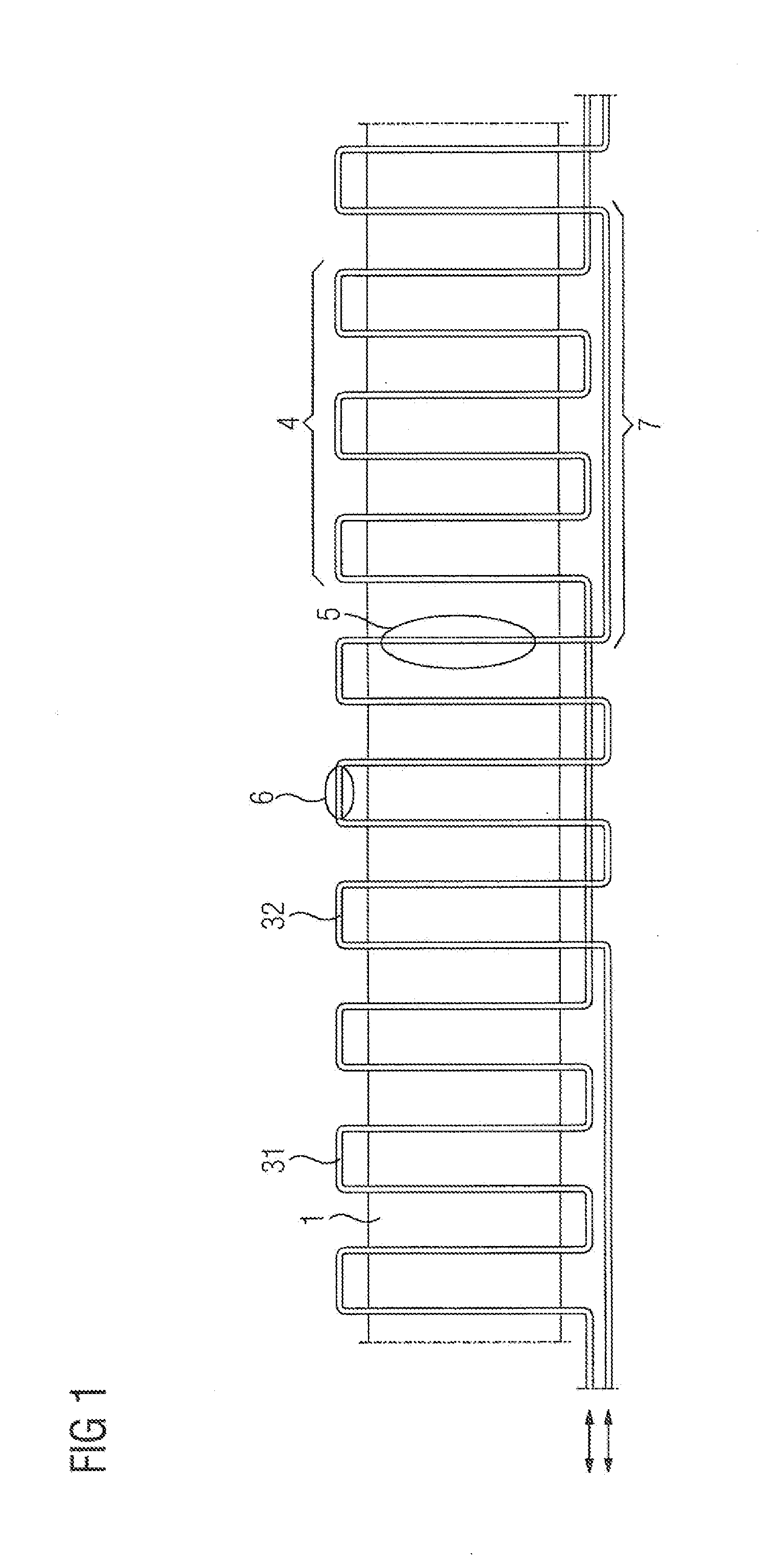 Device for cooling a component of an electrical machine using cooling coils