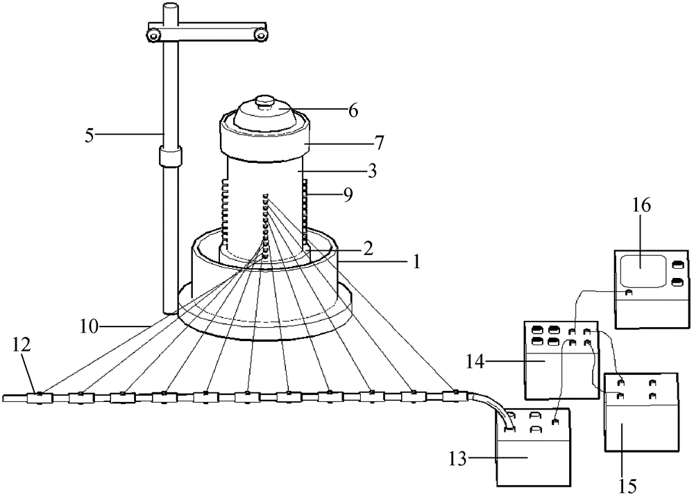 Soil sample compression consolidation and resistivity real-time imaging monitoring device and its soil fetcher