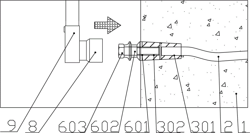 Fixing device for operation platform for shielding wall of AP1000 nuclear island