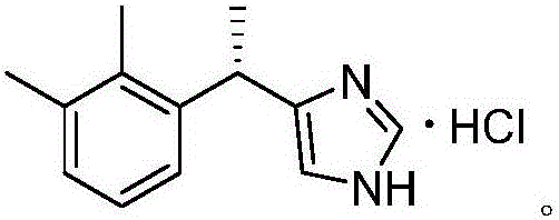 Method for preparing dexmedetomidine hydrochloride for anesthesia and sedation during operation