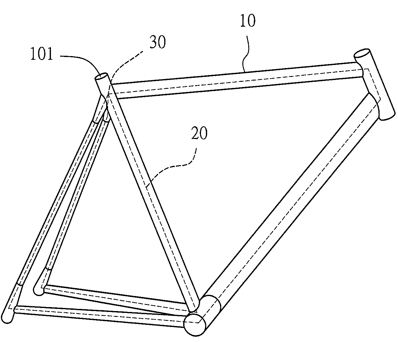 Method for detecting cracks in carbon fiber bicycle frame using embedded optical fiber