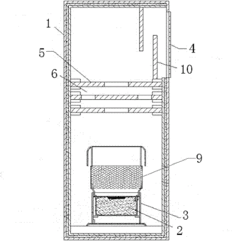 Cooling method for hot gas dispersoid fire-extinguishing device
