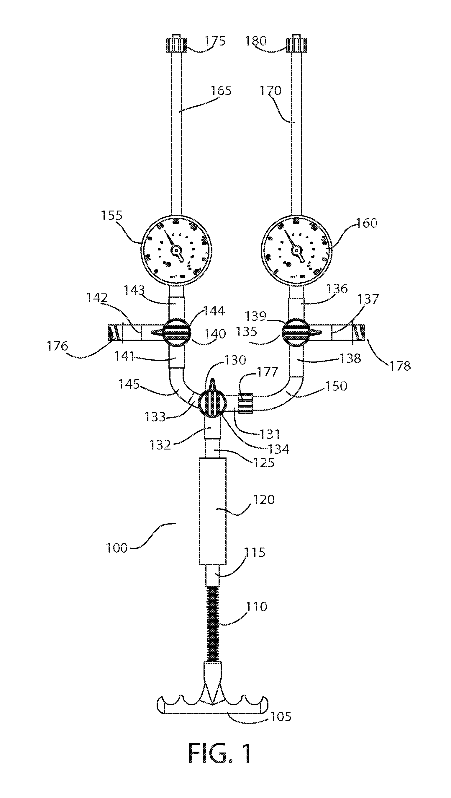 Expandable device for independently inflating, deflating, supplying contrast media to and monitoring up to two balloon catheters for angioplasty