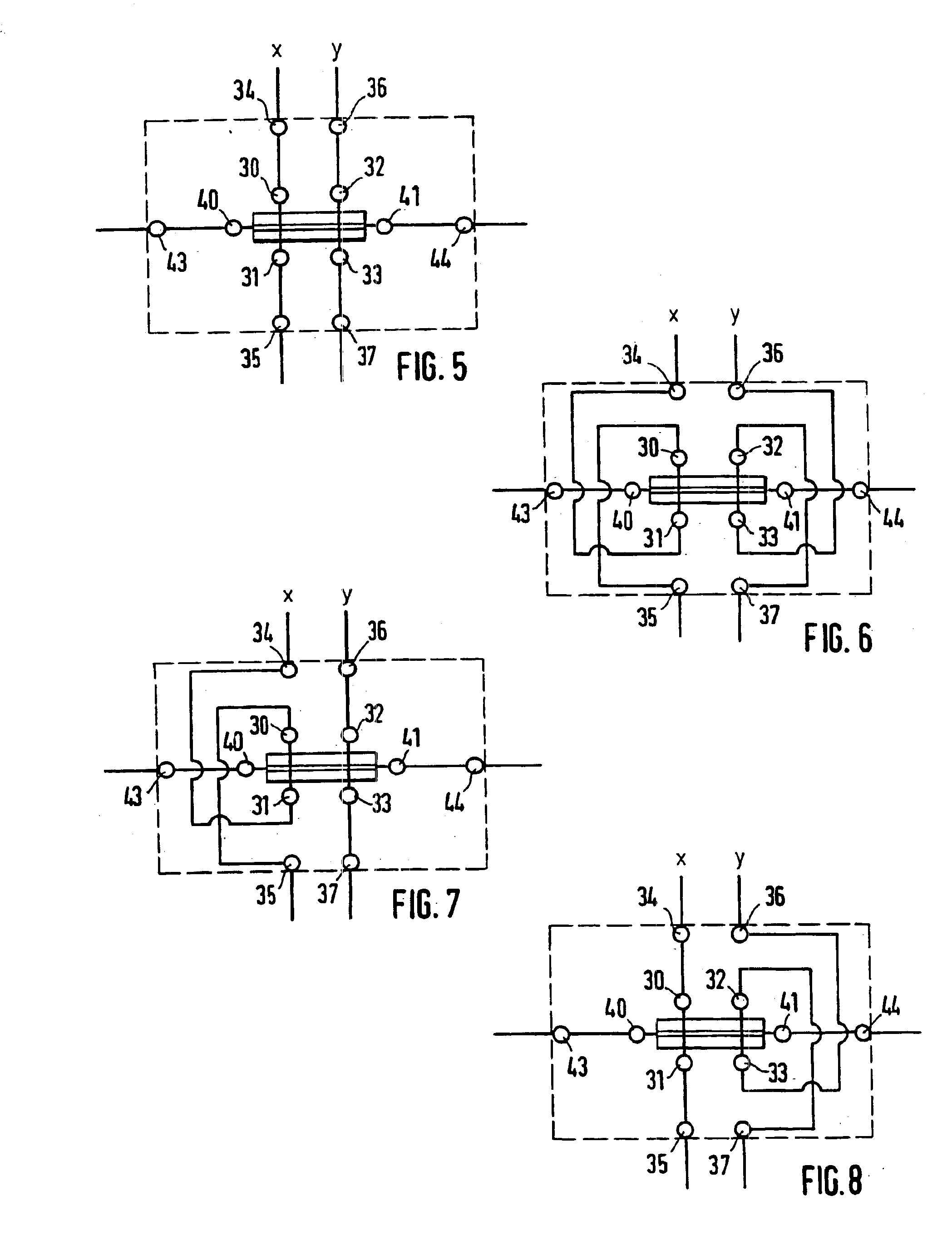 Standard cell arrangement for a magneto-resistive component