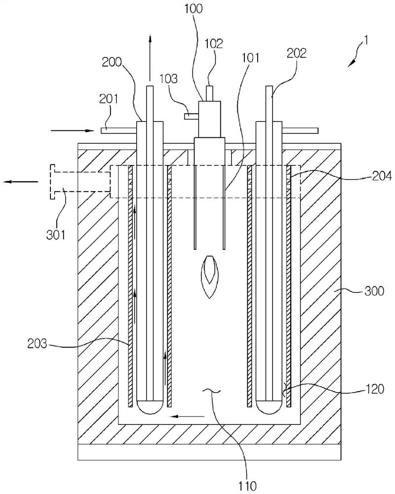 Raw material preheating part integrated steam reformer and hydrogen production system containing it