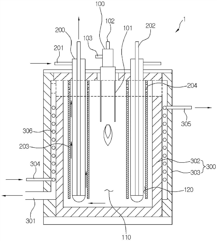 Raw material preheating part integrated steam reformer and hydrogen production system containing it