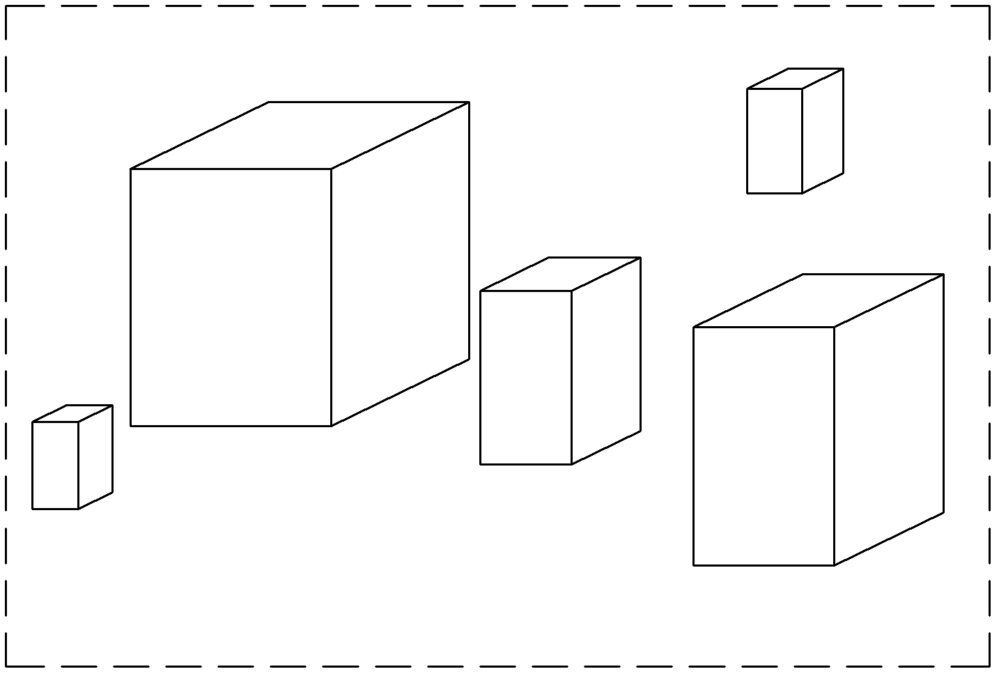 3D scene cutting method based on scanning ray