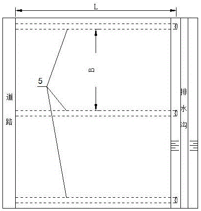 Farmland groundwater runoff nitrogen and phosphorus intercepting and removing combined infiltration device based on triangular-prism-shaped high molecular material infiltration net and application method of farmland groundwater runoff nitrogen and phosphorus intercepting and removing combined infiltration device