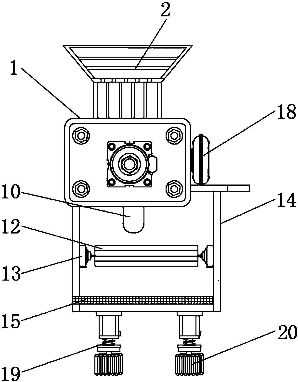 Puffing device with drying function for potato chip processing