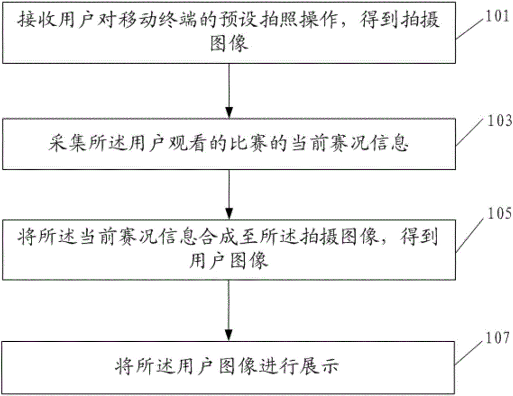 User image display method and user image display device