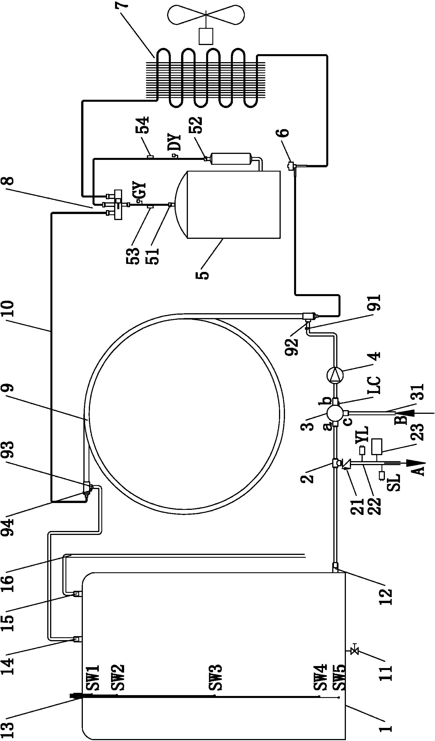 Domestic normal pressure heat pump water heater and control method thereof