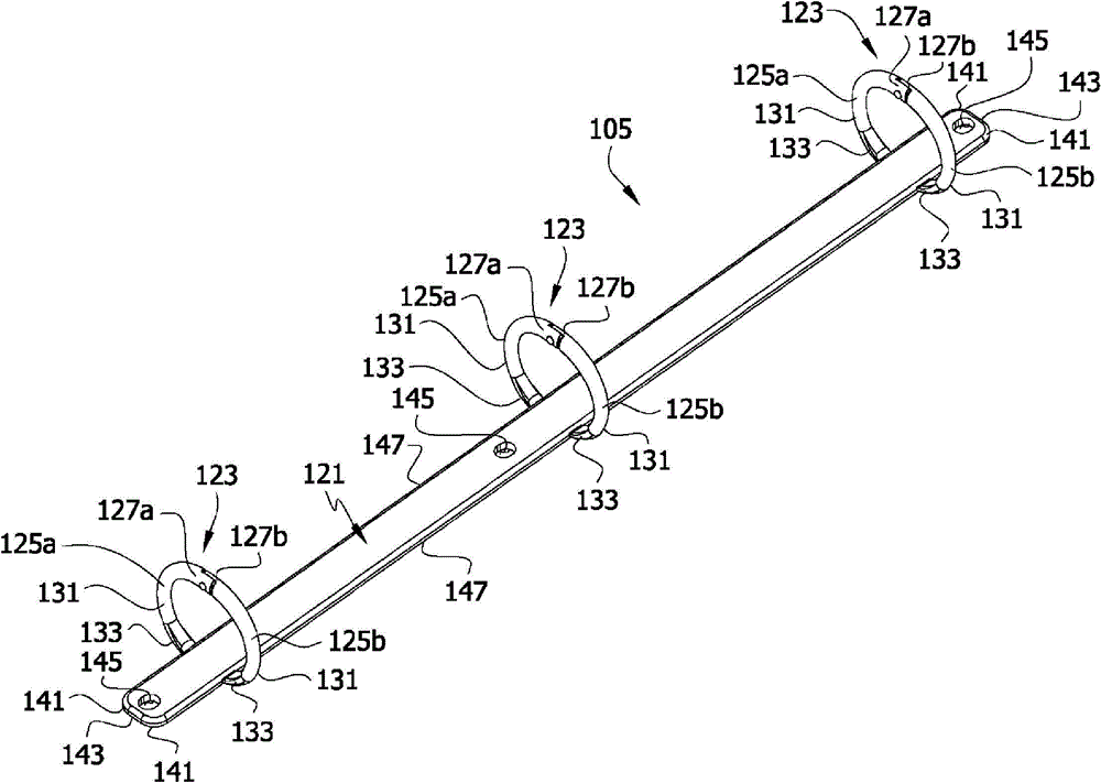 Annular loose-leaf binder mechanism of integrated structure