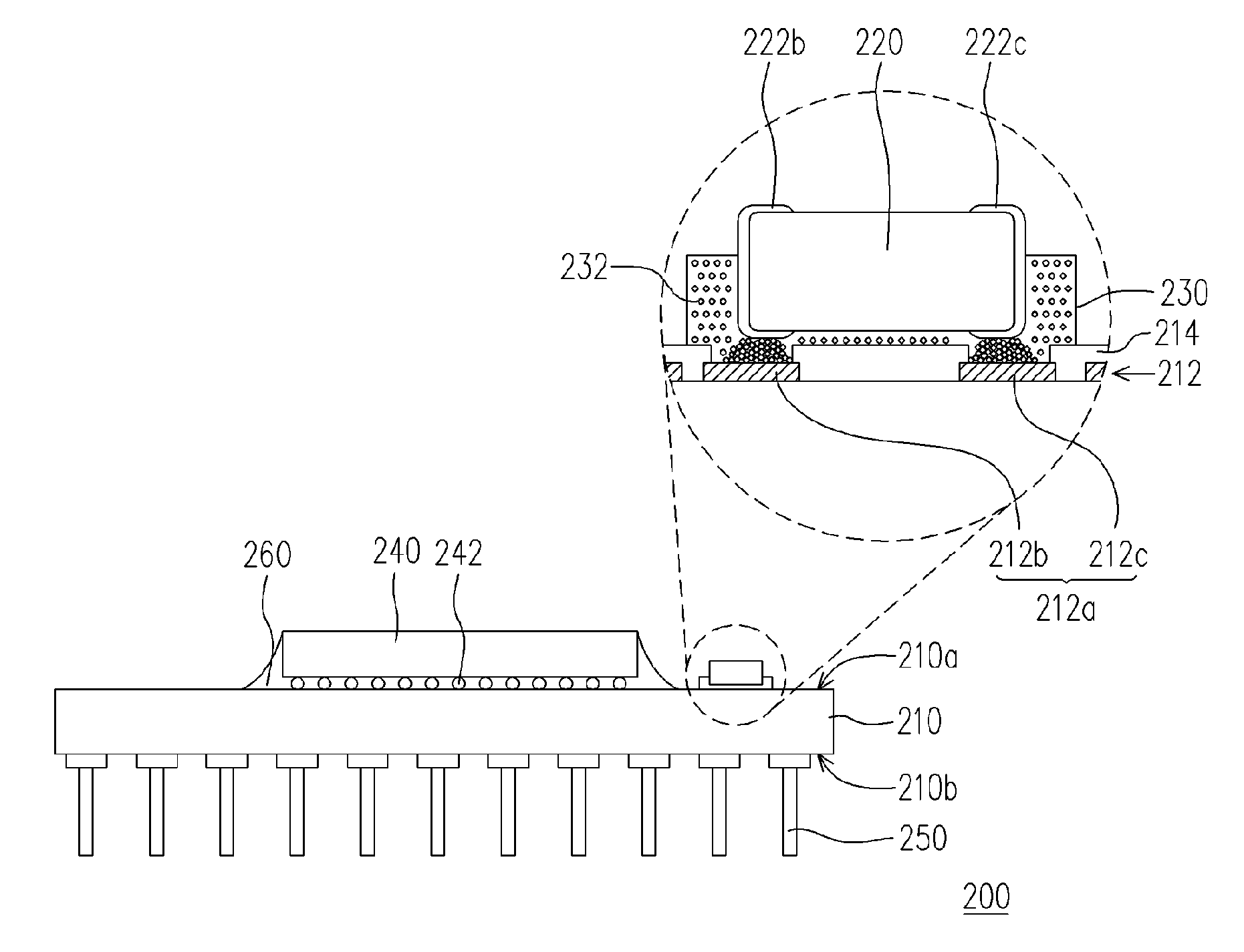 Electronic package with passive components