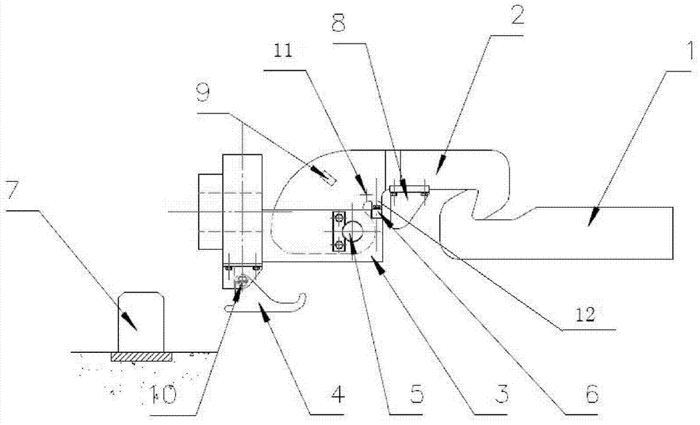 Automatic tripping device for push-pull trolley for working roll changing