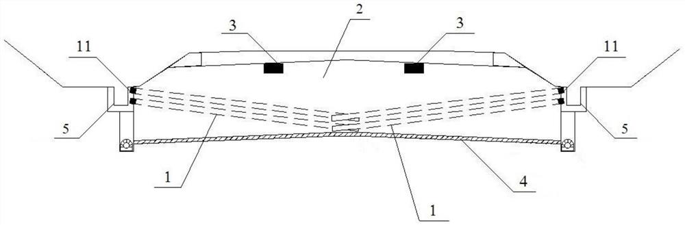 A two-way adjustment device for the deformation of the subgrade bed of a ballastless track high-speed railway, its use method and its construction method