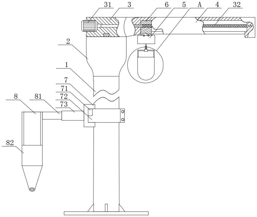 Special crane for treating and processing organic fertilizer