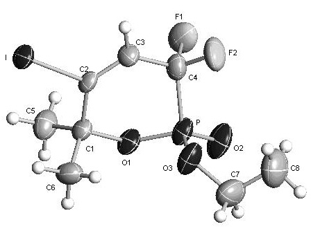 Method for synthesizing alpha-difluoro methylene phosphonic lactone