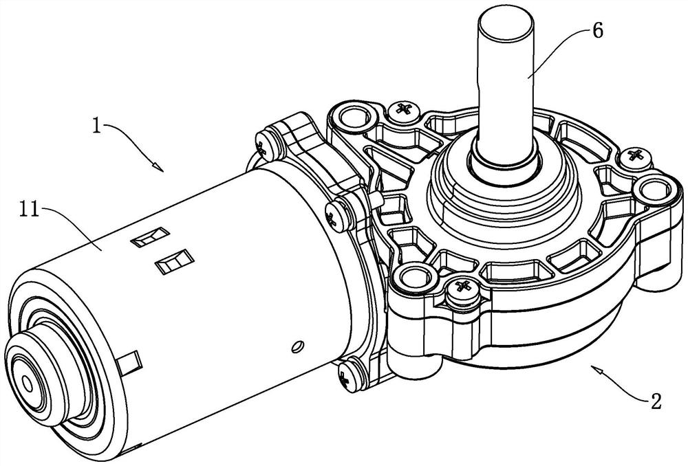 Direct-current brush gear motor