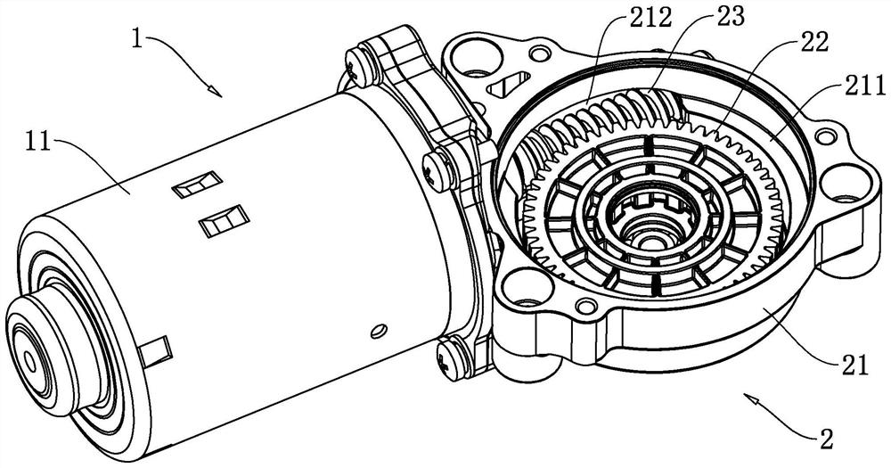 Direct-current brush gear motor
