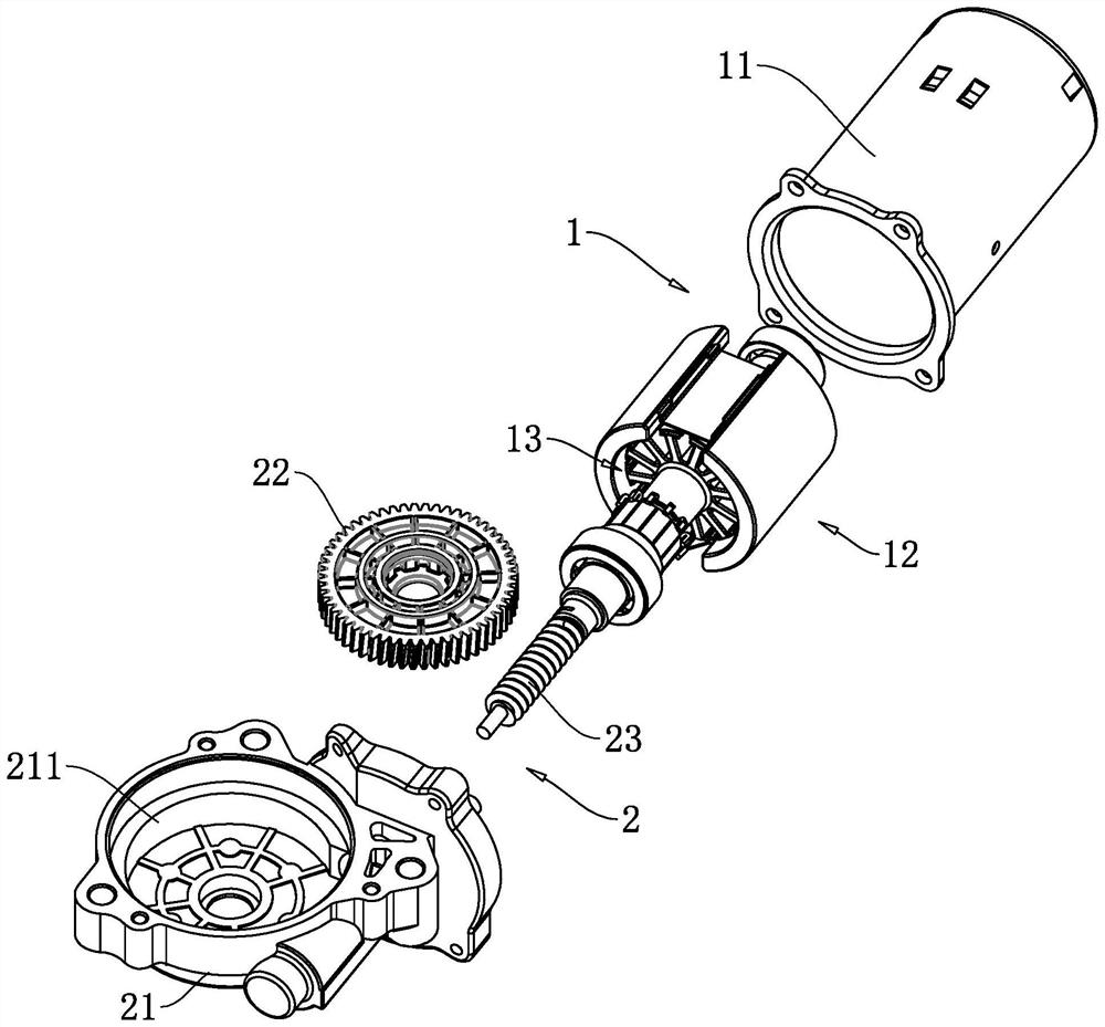 Direct-current brush gear motor