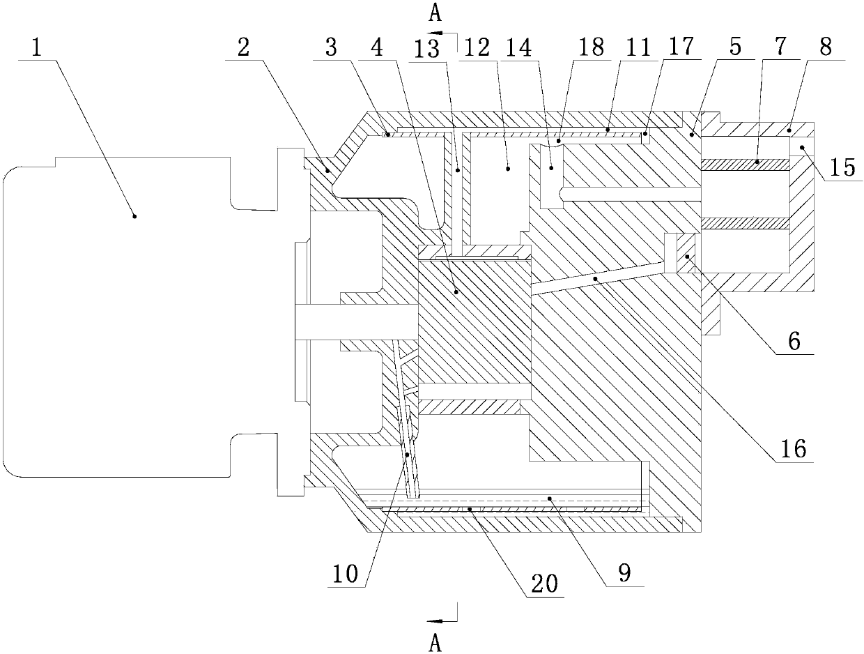 Air compressor oil-gas separation device and oil-gas separation method thereof