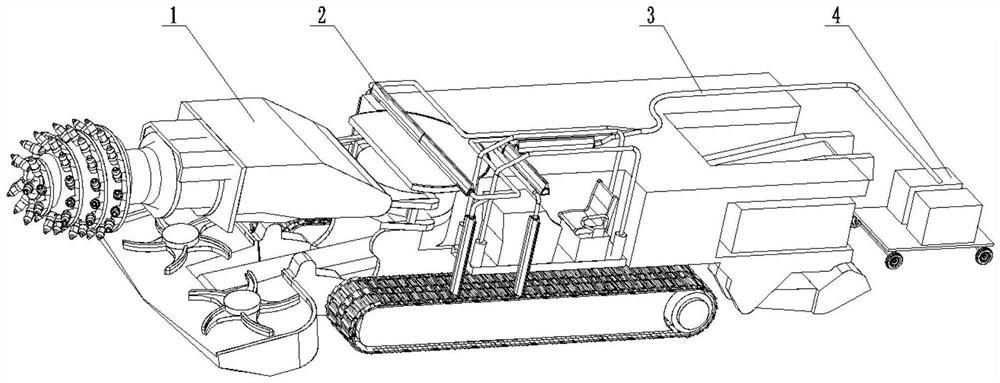 Modular fully mechanized excavation face air curtain device and using method