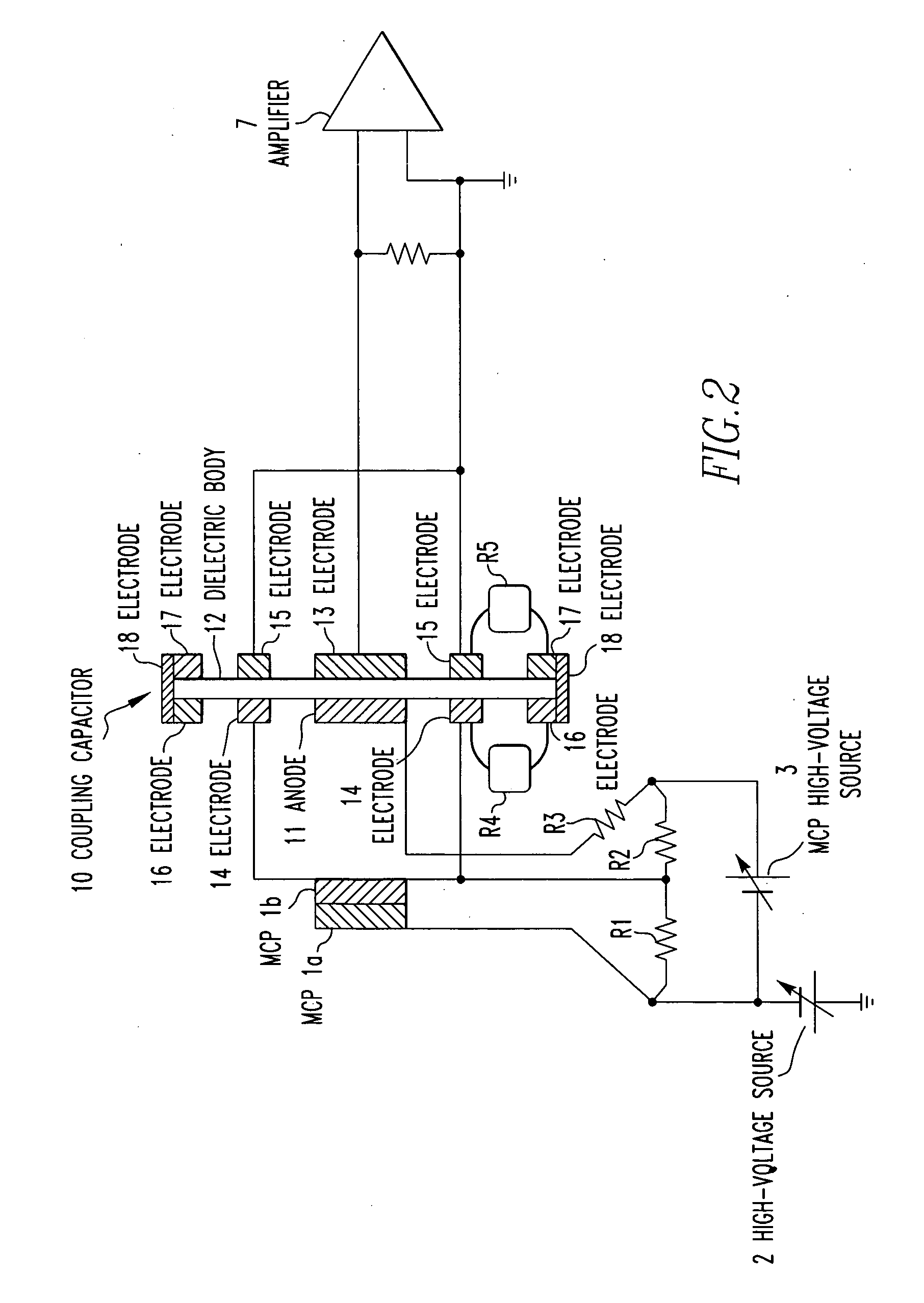 Detector using microchannel plates and mass spectrometer