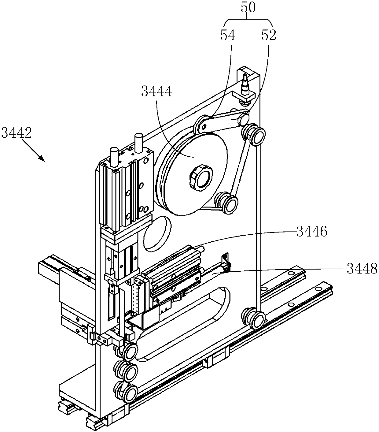 Tape attaching device
