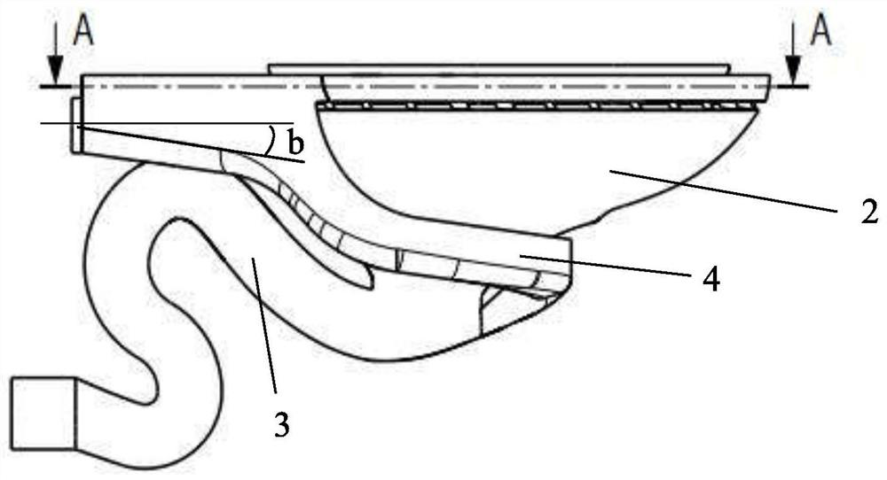 A wall-mounted siphon toilet