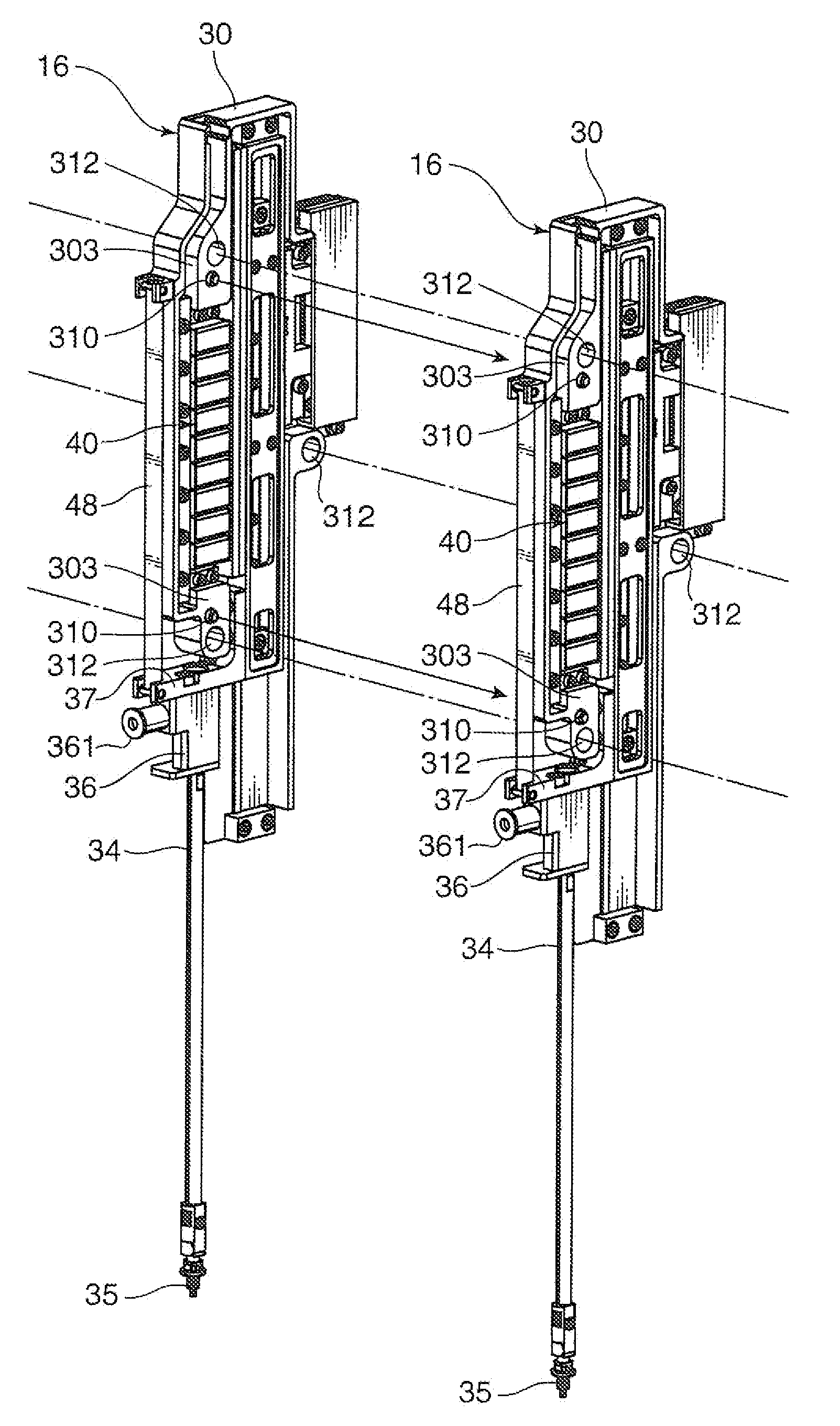 Linear motor component mounting apparatus and component inspecting apparatus