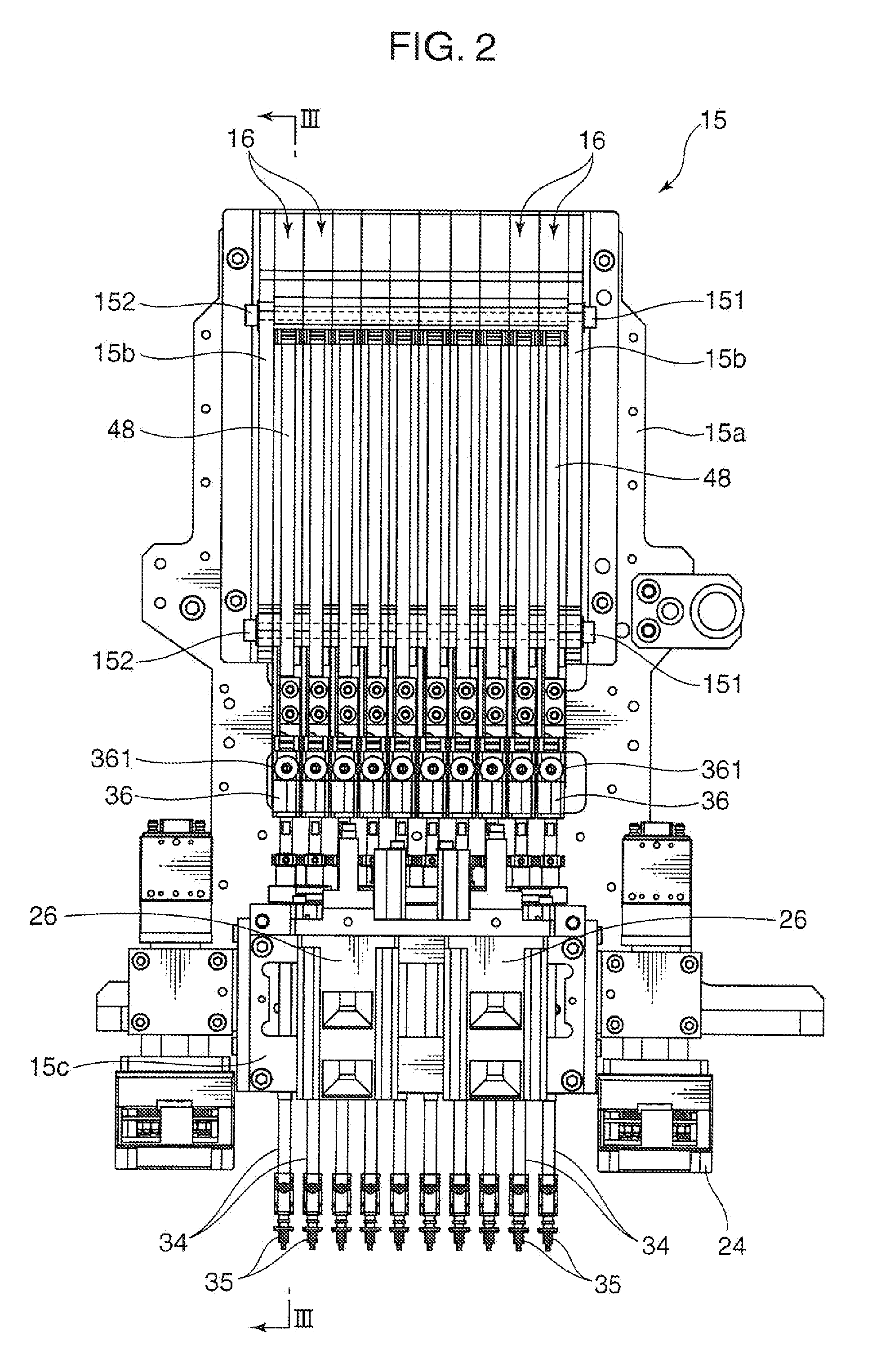 Linear motor component mounting apparatus and component inspecting apparatus