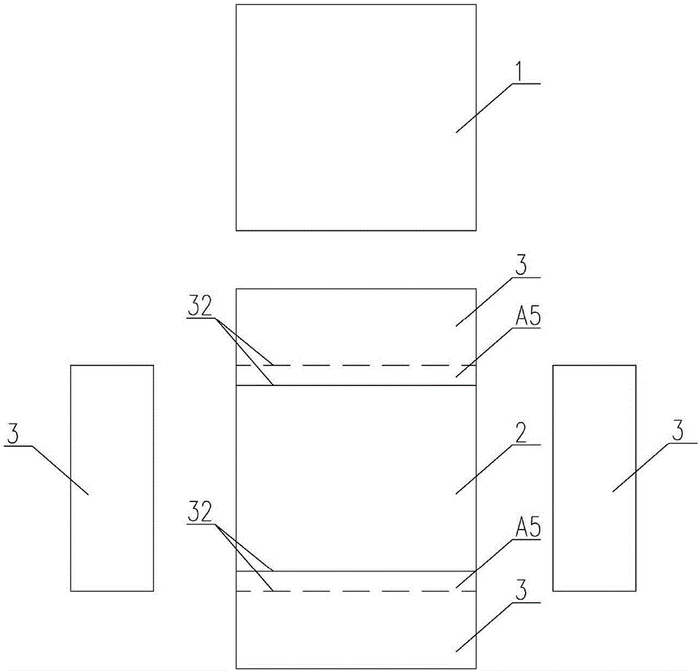 A combined netted box-shaped component for forming holes in cast-in-place hollow floors