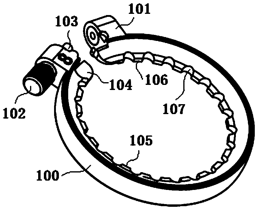 Foreskin loop ligaturing device capable of preventing foreskin frenum from being accidently injured during surgery