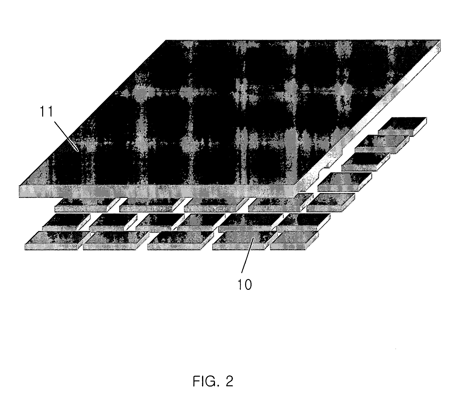 Variable focal length lens and lens array comprising discretely controlled micromirrors