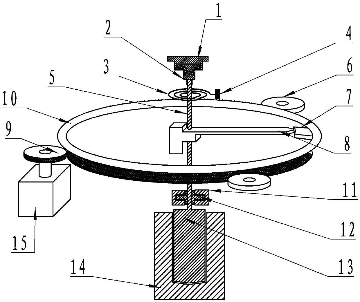 Stepping scanning torque measuring device in magnetic-levitation bearing support structure