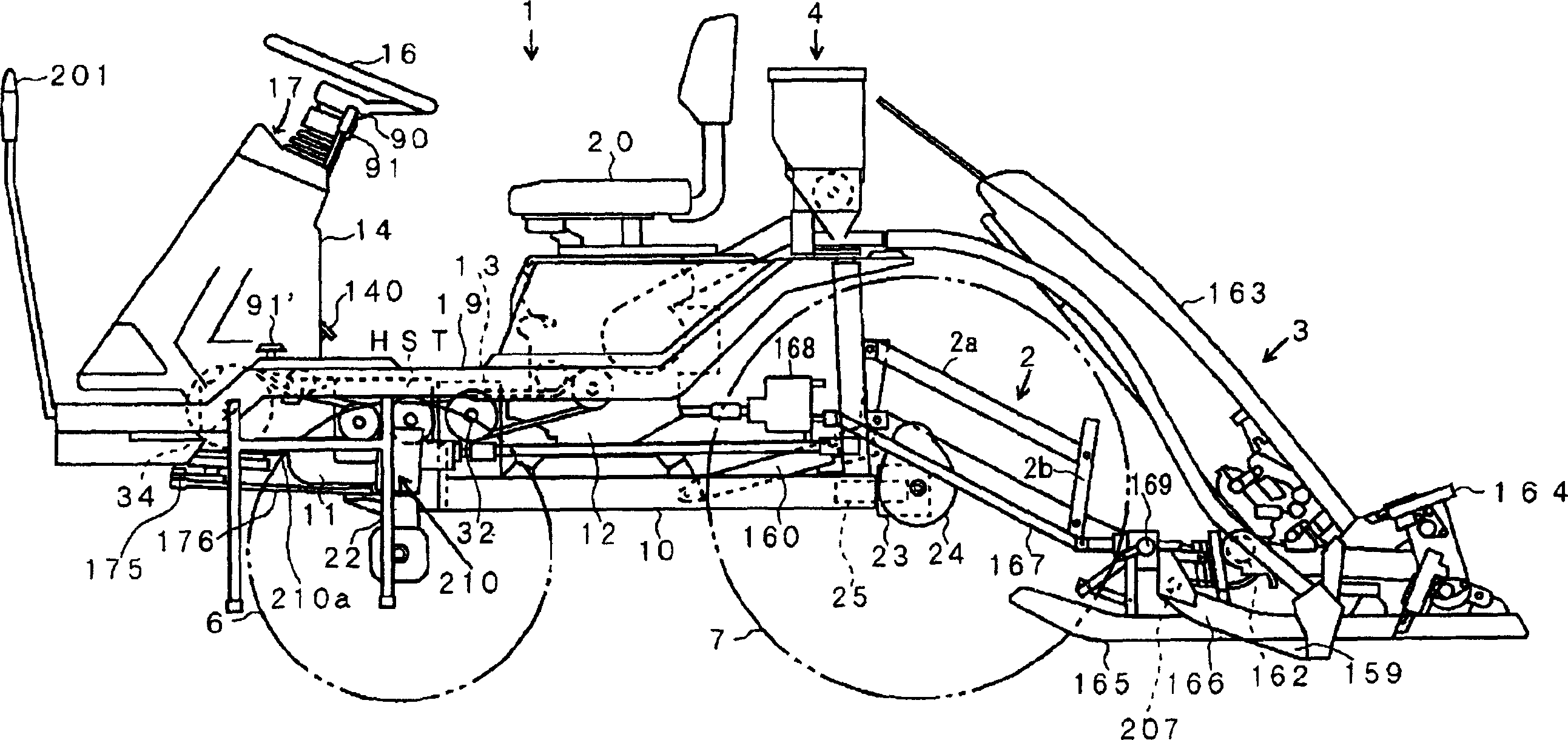 Manned rice transplanter