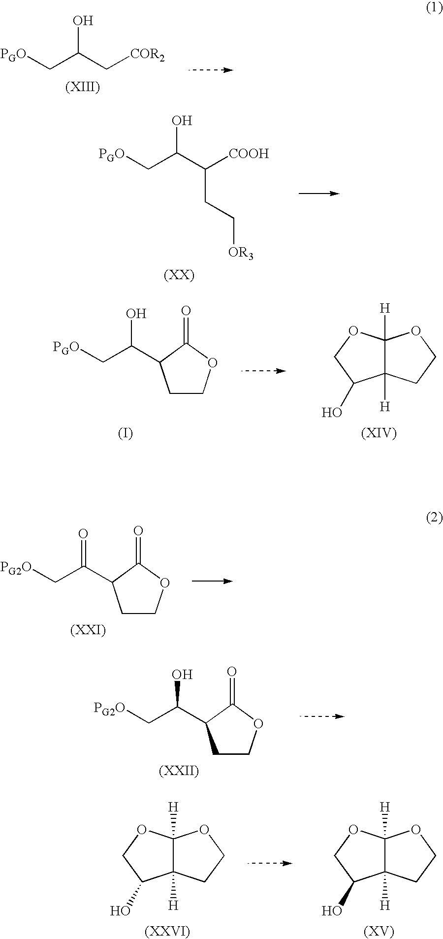 Production method of hexahydrofurofuranol derivative, intermediate therefor and production method thereof
