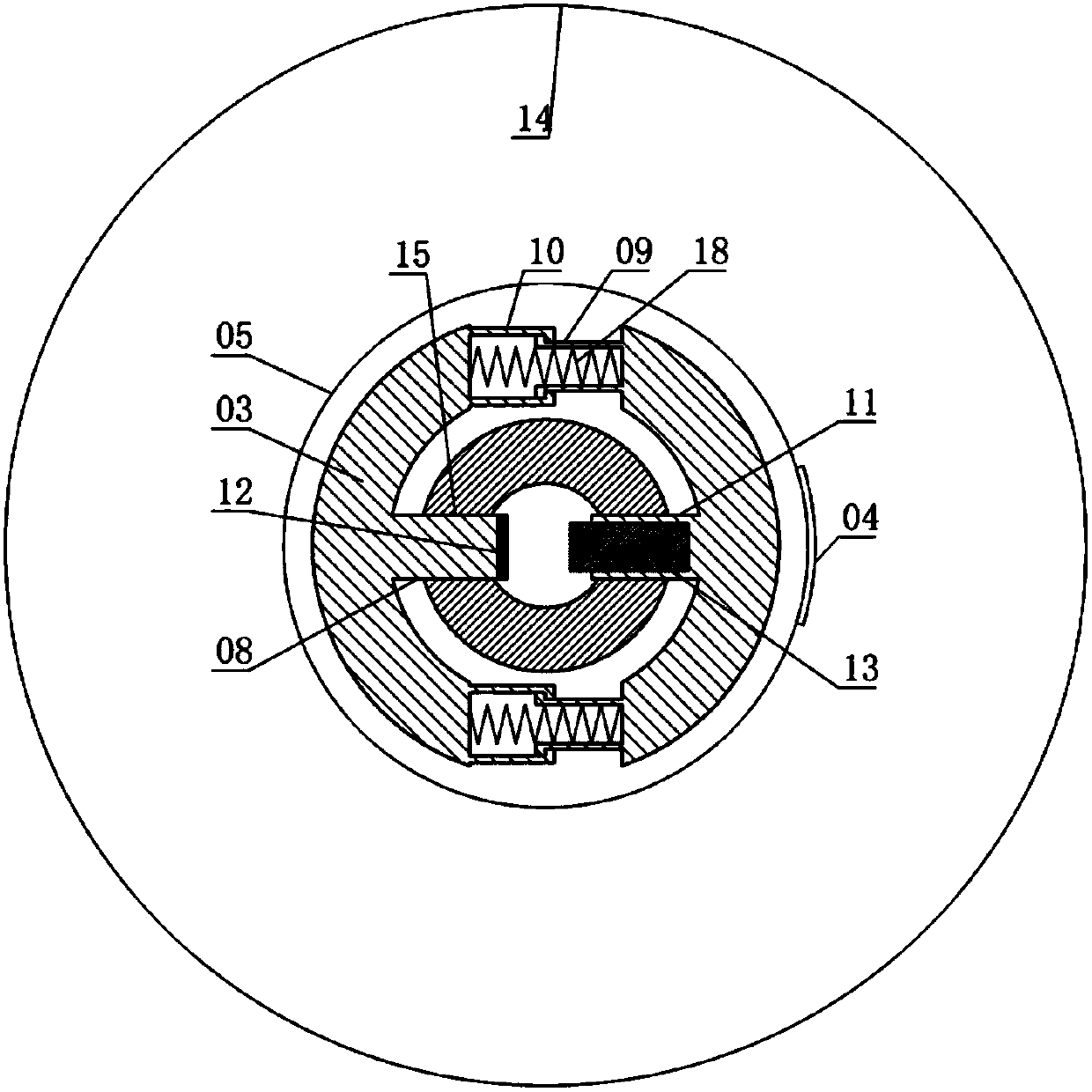 Displacement cutting type sharp device separation recoverer