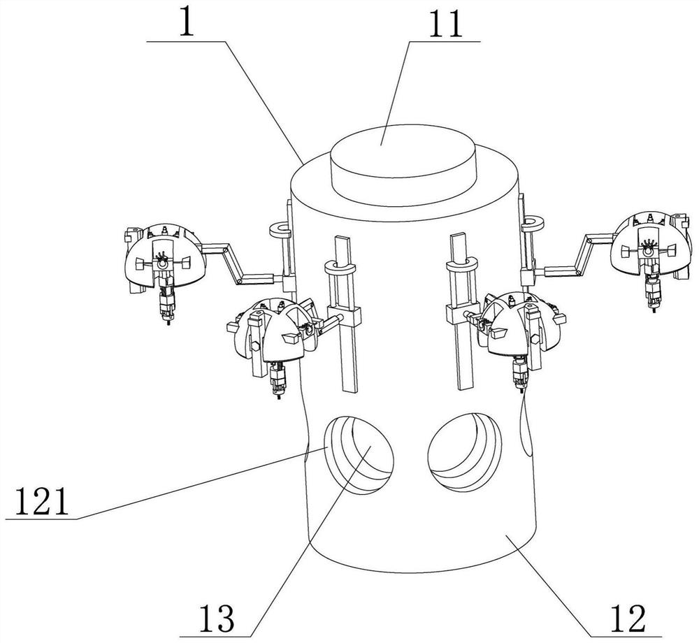 Intravenous injection mixing dispensing device for tumor nursing