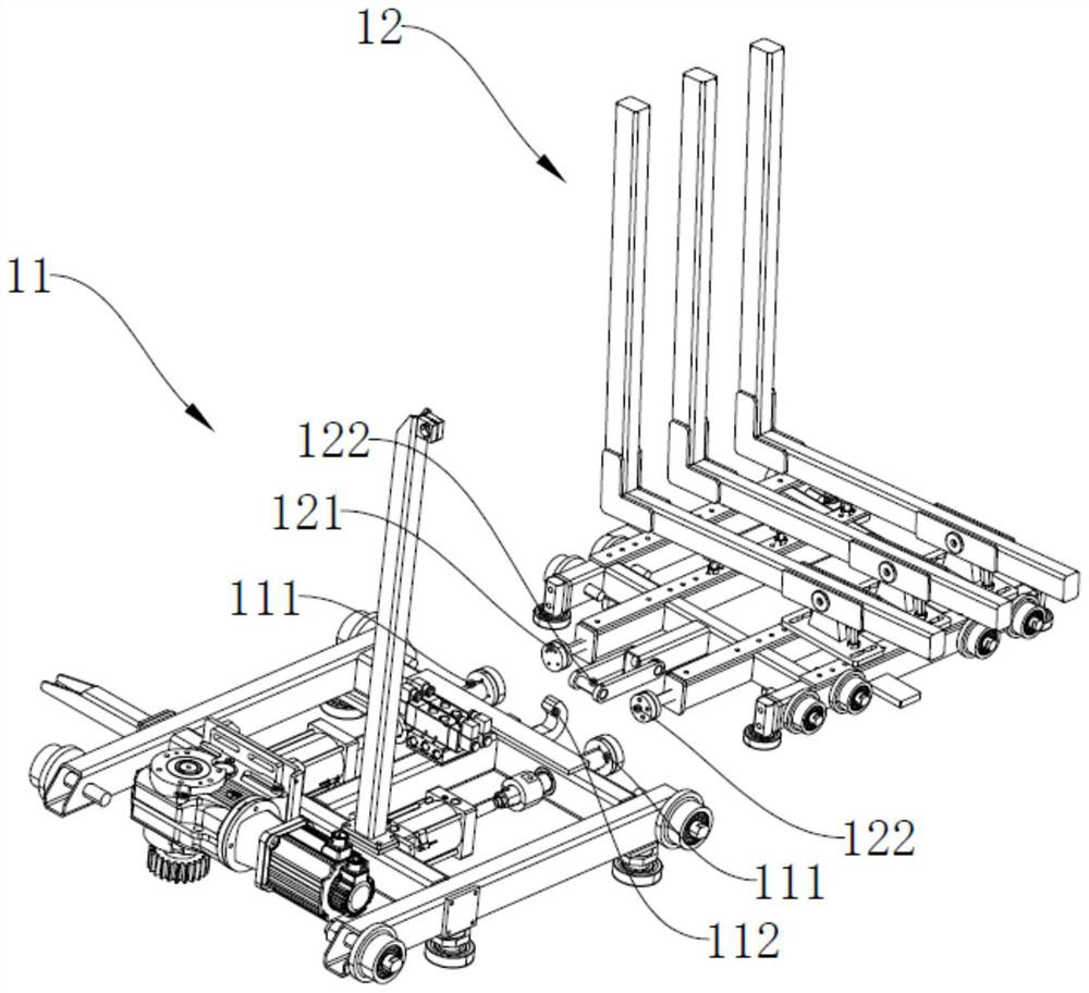 Stacking overturning device