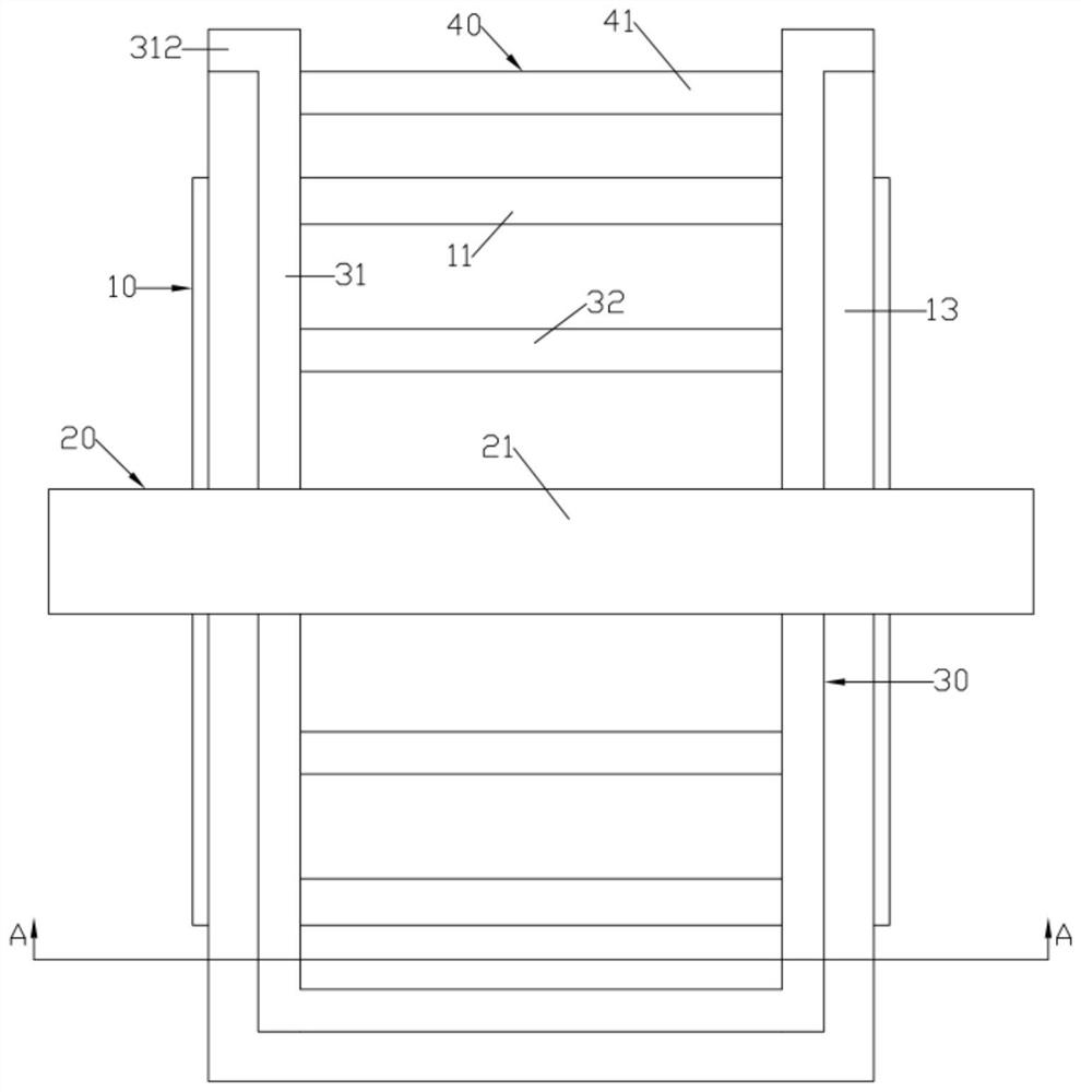 A quilting machine with a double-layer material frame