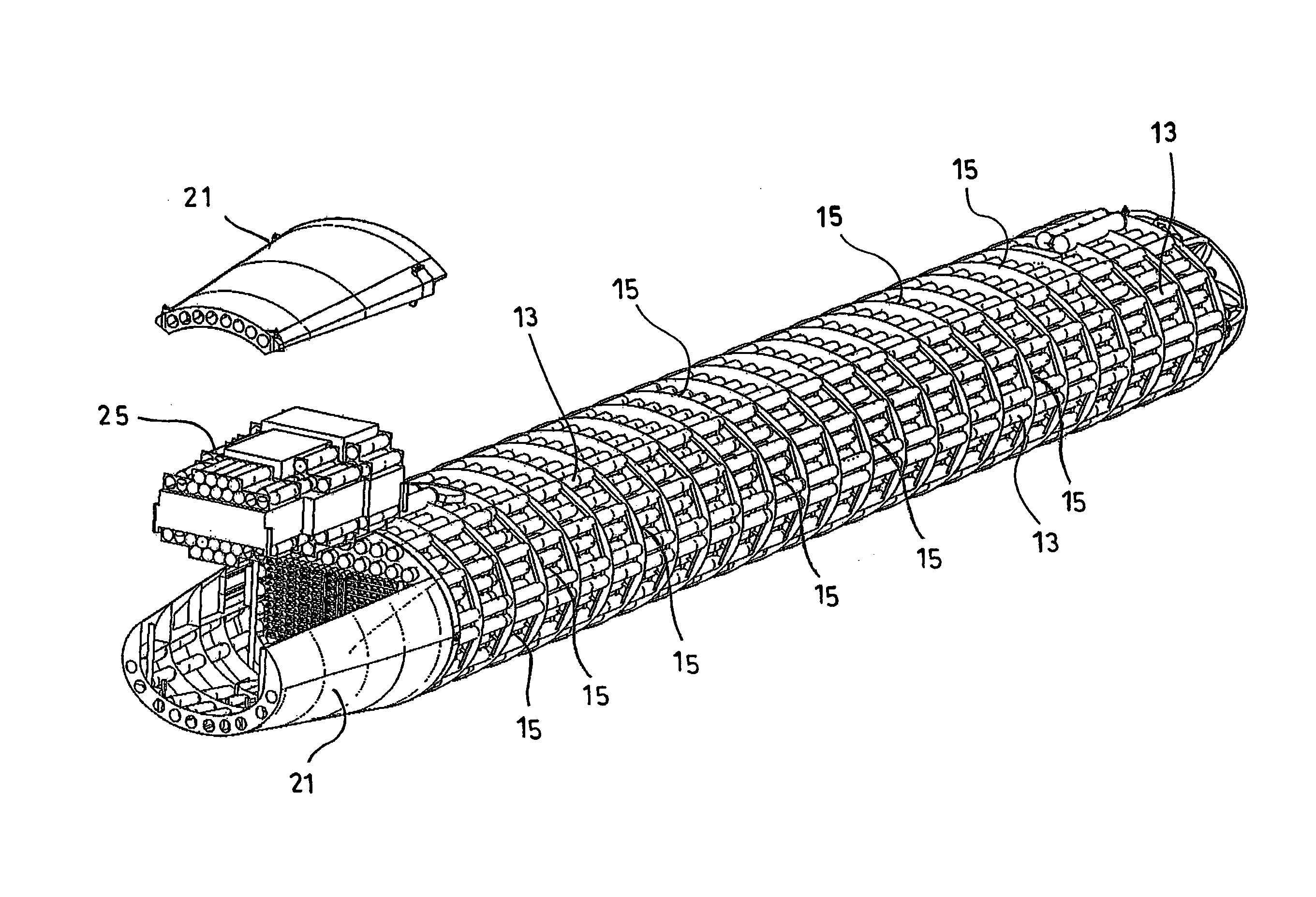 Underwater vehicle for transporting fluids such as for example natural gas, oil or water, and process for using said vehicle