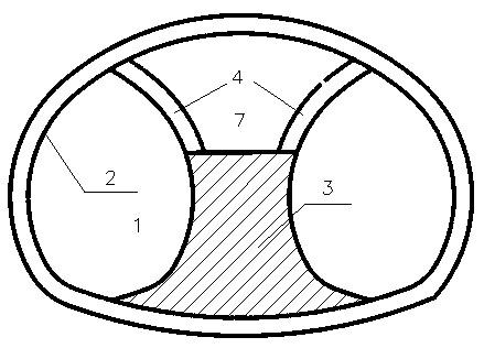 Tunnel excavation method for extending existing single-hole tunnel into double-arch tunnel