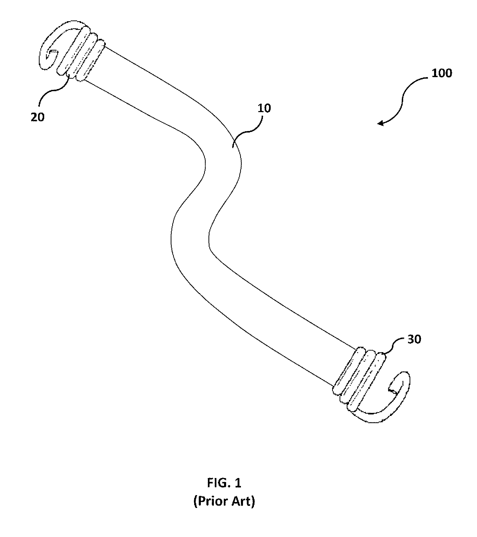 Stretchable fastening cord with hook and loop strap connector ends