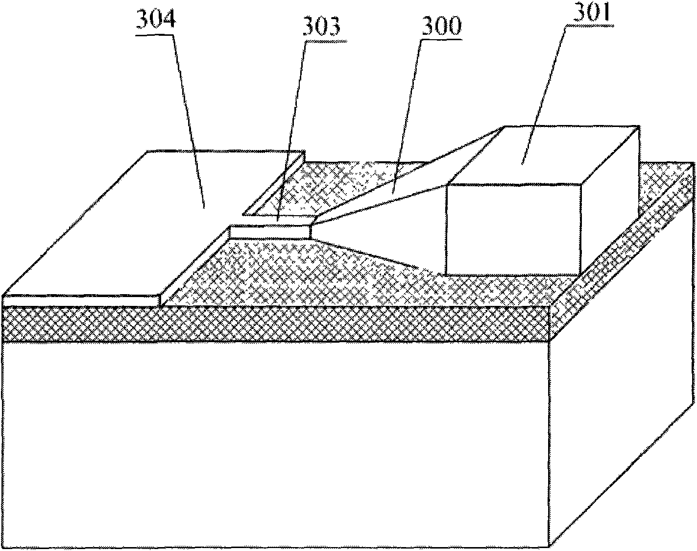 Manufacturing method of SOI base three-dimensional wedgy coupler integrated substrate structure