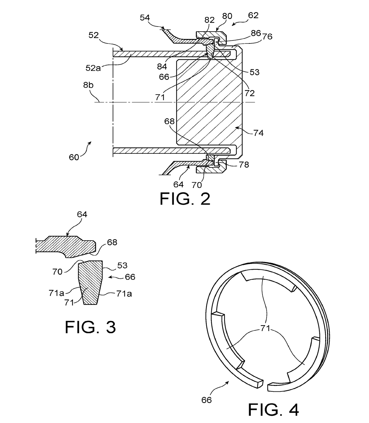 Assembly for turbine machine with open rotor contra-rotating propellers, comprising a small duct for the passage of ancillaries