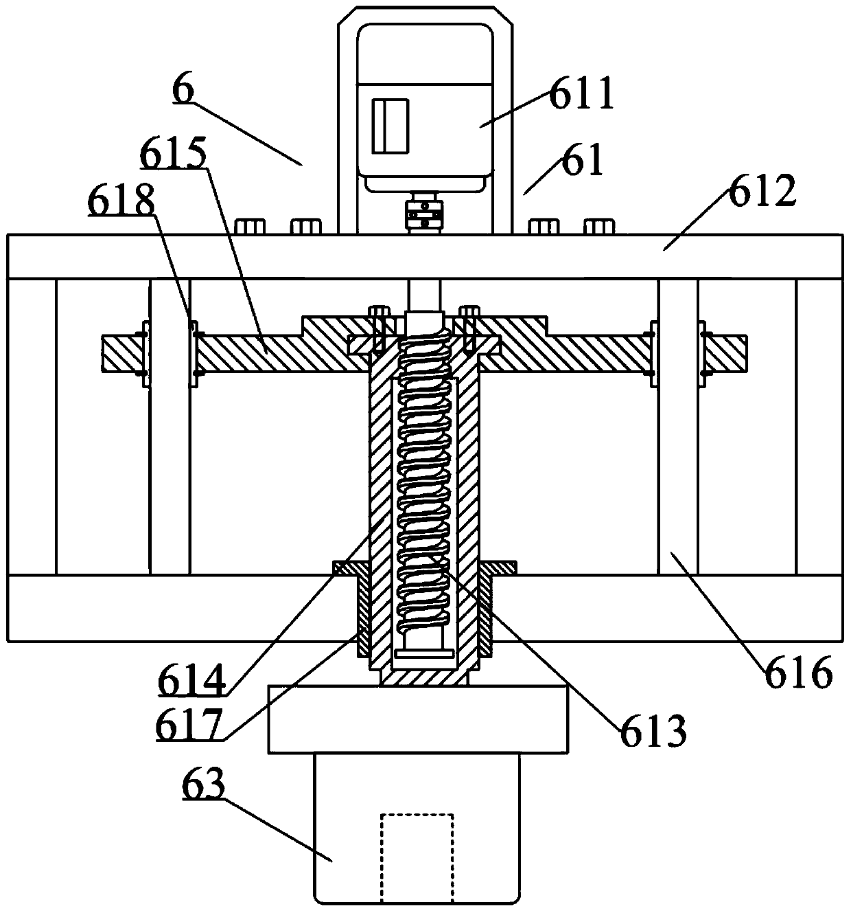 Full-automatic rotor shaft core press-in production line and working method thereof